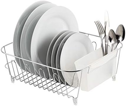 Real Home Innovations Deluxe Small Dish Drainer, Chrome