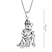 LeCalla Valentines Day Jewelry Italian 925 Sterling Silver Antique Lord Hanuman Pendant Necklace for Men | Solid Men's Chain Pendant Necklace 18+2 Inches, Made in Italy