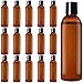 Produktbild Belle Vous Bernsteinfarbene Plastikflaschen zum Befüllen (16 Stk)  240ml Liquid Flaschen mit Disc Top Flip Cap Klappdeckel  Leere Reiseflaschen zum Befüllen für Kosmetik, Shampoo, Duschgel & Crème