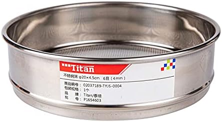 φ20×4.5cm 6 Mesh 304 Stainless Lab Sieves Economy Test Sieve 304 Stainless Steel Wire Cloth(4mm)