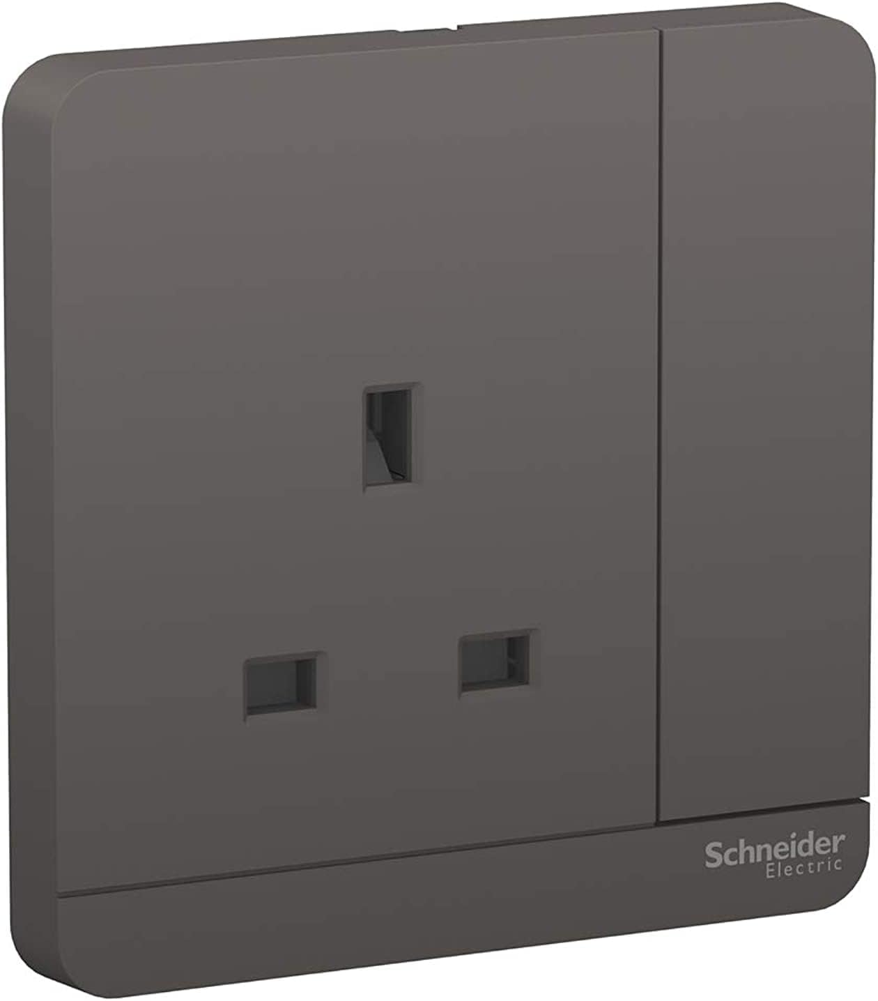 Schneider Electric Avatar On E8315_DG_G12 Switched Socket 3P 13A 250V, Dark Grey