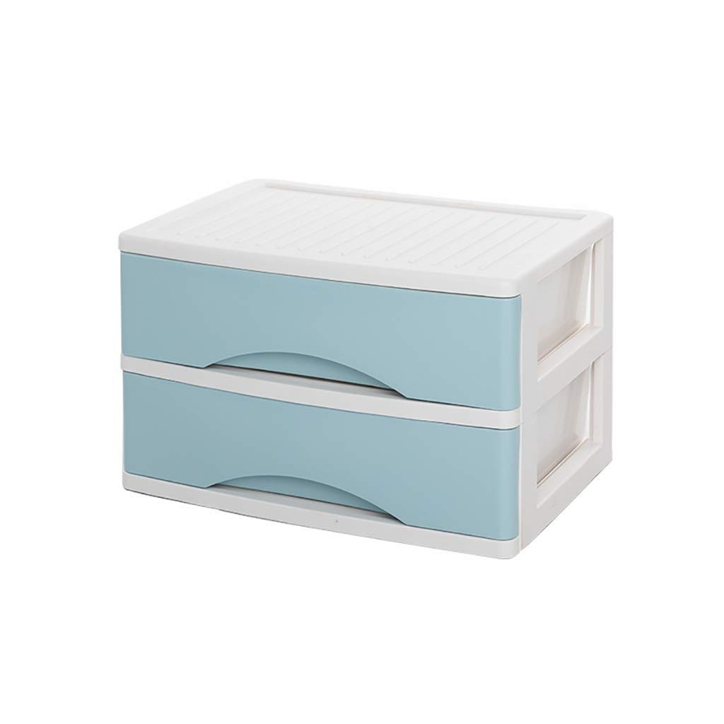 Schedario a 2 strati con divisori per ufficio e camera da letto - Cassetti portaoggetti in plastica per cosmetici e altro - Elegante comò e portariviste (colore: A1)