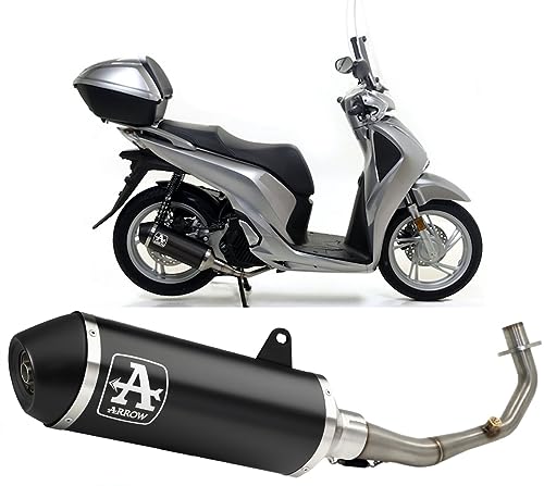 Escape Arrow Open Urban aluminio negro para moto Honda SH 150 i 2017 a 2019