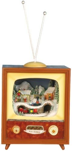 Musicbox Kingdom51013 TV Music Box Playing Christmas Carols, Small