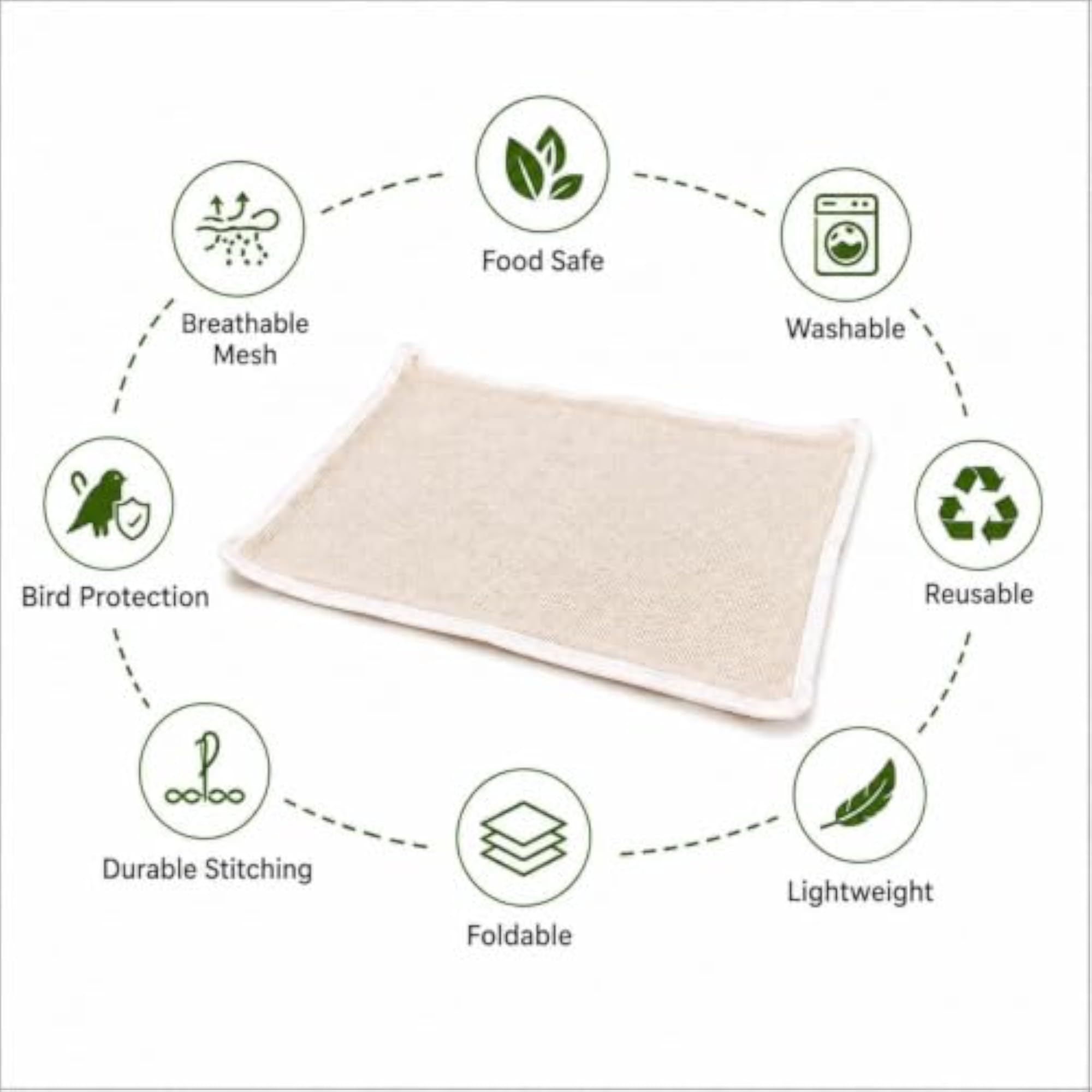 Papad Drying Cloth with Zip Closure