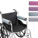 Rollstuhl-Armlehnenbezug,Armlehnen Polster,Bequeme und druckentlastende Armlehnenpolster, Abnehmbare, waschbare Armlehnenbezüge,für Büro und Transportstühle, Rollstühle, Sessel,Blau-grau.