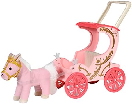 Baby Annabell Little Sweet Carriage & Pony 707210 - For Dolls Sized 36cm to 43cm for Toddlers - Carriage Includes Light Effects, Removable Handle/Harness - Batteries Required - Suitable from 1 Year
