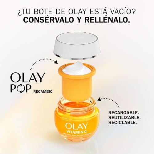 Olay Vitamina C Crema de Día Hidratante Facial SPF 30 RECAMBIO, Con Niacinamida. Cuidado Iluminador De La Piel: Acción Antimanchas Oscuras, 50ml - imagen 2