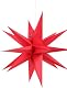 Annaberger Faltstern in Rot, 35 cm Hängendes Papierornament für Weihnachten