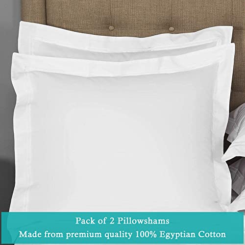 Set Of 2 Pillow Shams 600 Tc 100% Egyptian Cotton Natural Ultra Soft & Silky Made With Sateen Weave Bed Pillow Cover Of Hotel Quality Kotton Wama Bedding(Queen- 20" X 30", White) #TOP1