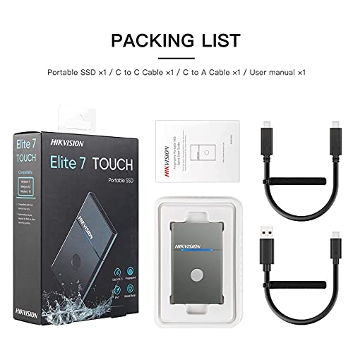 HIKVISION-Elite-7-Touch-Extreme-SSD-portatil-500GB-hasta-1060MBs-Velocidad-de-Lecturatecnologia-NVMe-USB-32-Gen2-USB-C-Unidad-de-Estado-solido-Externa-Gris