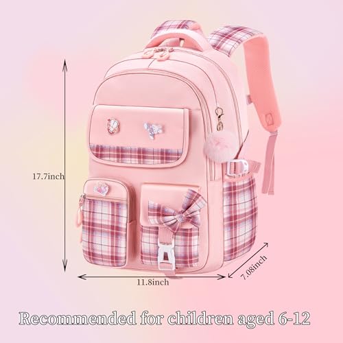 Image of Girls Backpack Kids Backpack for Girls School Kawaii Bookbag Book Bag for Elementary Primary School