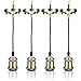 Produktbild GreenSun Vintage E27 Lampenfassung Antike Edison Halter Lampe Zubehör mit 1.35 Meter 3-adriges Kabel für Pendelleuchte Hängelampe, Bronze, 4er
