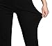 Women's Dress Pant w/ Buttons | Straight & Slim Trousers for Work & Casual Wear | Black