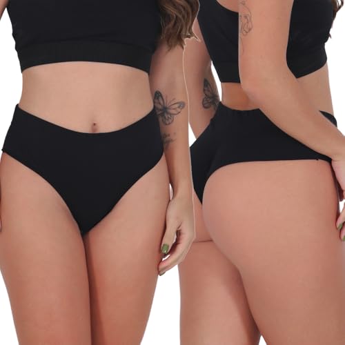 Kit com 10 Cintura Alta Fio Duplo Algodão Penteado