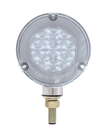 United Pacific 37084 54 LED GLO Double Face Turn Signal Light - Amber & Red LED/Clear Lens, each