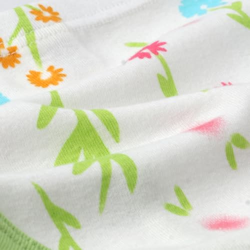 Girls' Cotton Underwear, Soft Briefs with Fun Prints, Pack of 6, Assorted Colors,100% Rib Cotton3