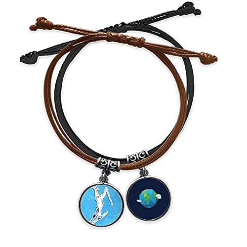 Pulsera snowboarding de cuero regalo original para amantes del deporte de invierno