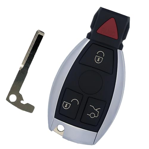 Lezhey Key Fob Replacement Fits for 1997-2014 Mercedes Benz Sprinter 300 SL Series C-E-S-GL-ML-R-SL Class Smart Car Keyless Entry Remote Control Start Key Fob IYZ3312 IYZDC 4 Buttons