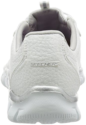Skechers Women's Sport Empire - Rock Around Relaxed Fit Fashion Sneaker, White/Silver, 8 B(M) Us #TOP2