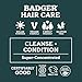 Badger - Jojoba & Baobab Conditioning Shampoo Bar, Natural Vegan Hair Bar, 3 oz