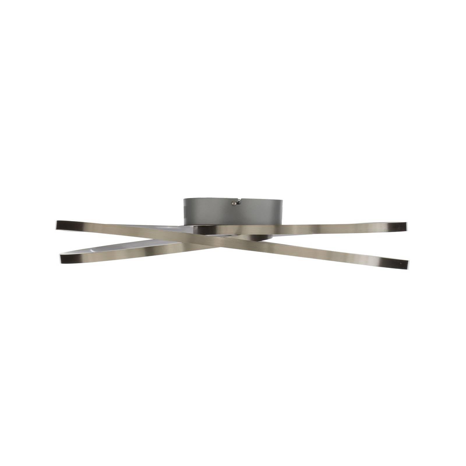 Lindby LED Deckenleuchte Joline dimmbar (Modern) in Alu aus Metall (1 flammig,) - Lampe Deckenlampe Wohnzimmerleuchte | Wohnzimmerlampe Modern 3000K Warmweiß für Wohnzimmer, Flur, Esszimmer