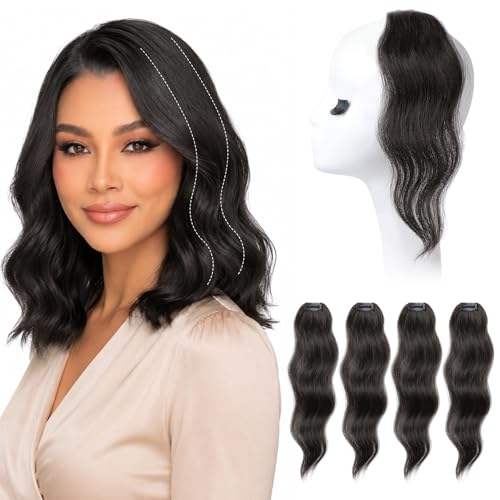 REECHO�N���b�v�C���w�A�{�����[���}�C�U�[�A4�� 30.5 cm �V���[�g ���� �r�[�` �E�F�[�u�N���b�v �w�A�s�[�X �ǉ� �{�����[���w�A �G�N�X�e���V���� �����p - �u���b�N�u���E��