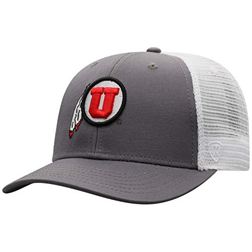 NCAA Utah Utes Male BB Trucker Charcoal Icon Hat, Utah Utes Gray, Adjustable