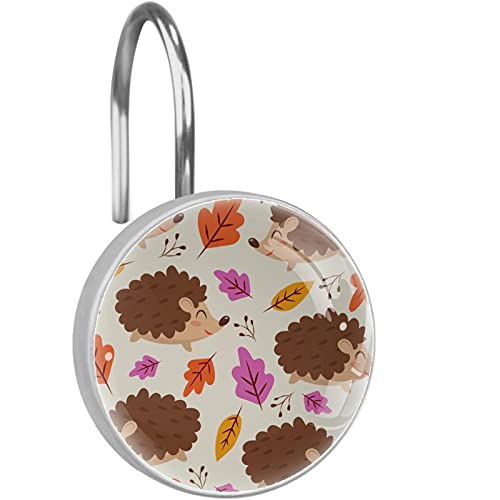 Motifs de hérisson dessinés à la main sur crochets de douche en acier - 2