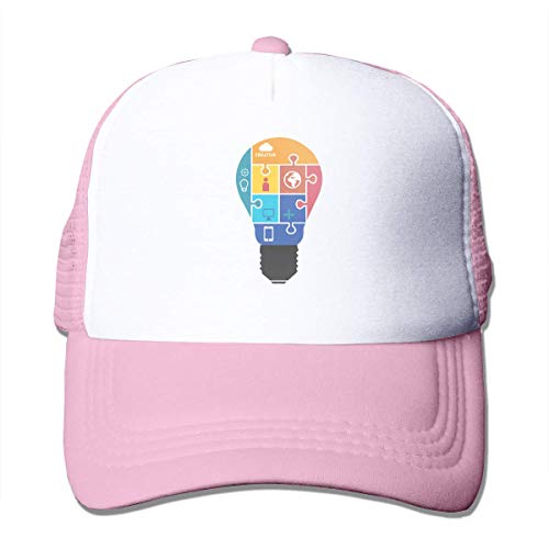 Preisvergleich Produktbild AASPOZ Light Bulb Puzzle Mesh Back Trucker Hat Cap Unisex