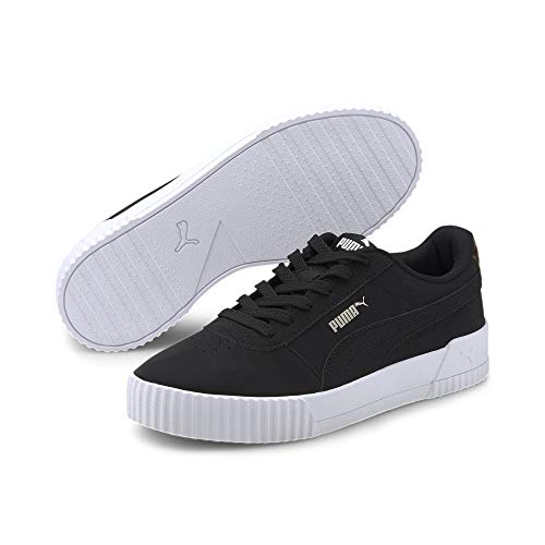PUMA PUMA Women's Carina Leo H Sneaker, Puma Black-Puma Black, 4 UK