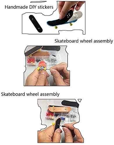 5Pcs / Set Mini Finger Skateboard Board Deck Game Toys, Sport Toy Child Repair Tech Tool Diy Kit, Kids Children Finger Skater #TOP1