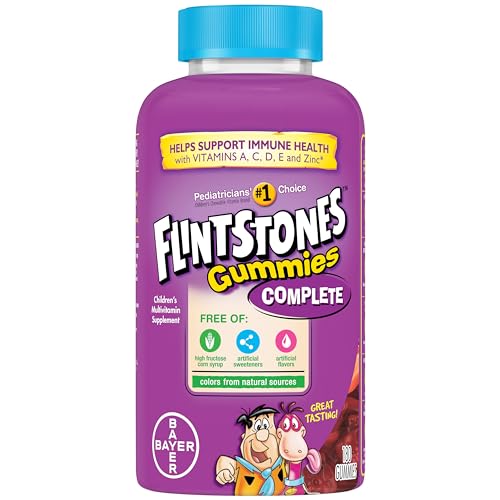 Flintstones Vitamins Complete Gummies, Kids Vitamins with Vitamin C for Toddlers and Children, Vitamins for Kids with Vitamin A, B6, B12, E & Zinc, 180 Count