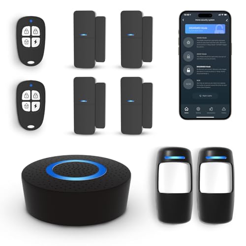 Grsico Sistema De Alarma Inalámbrico Para El Hogar, Kit De 9 Piezas, Sistema De Alarma Wifi Para Seguridad Del Hogar Con Alerta De Aplicación De Teléfono Sirena De Alarma Negra, Control Remoto, Grsico Sistema De Alarma Inalámbrico Para El Hogar, Kit De 9 Piezas, Sistema De Alarma Wifi Para Seguridad Del Hogar Con Alerta De Aplicación De Teléfono Sirena De Alarma Negra, Control Remoto,