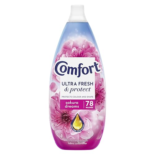 Comfort Ultra Fresh & Protect Sakura Dreams Fabric Conditioner softener with Pro-Fibre Technology Protects Colour and Shape 78 washes (1.17 L)