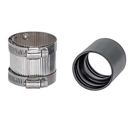 Image of Eastman 1-1 /2 Inch No-Hub Coupling with Stainless Steel Clamps, 43401