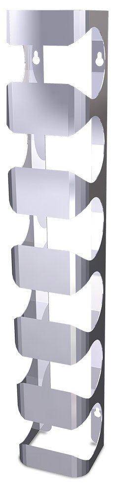 Fricosmos 083048 Botellero Inox Mural para 6 Botellas de Cava, 109 x 100 x 615 Mm
