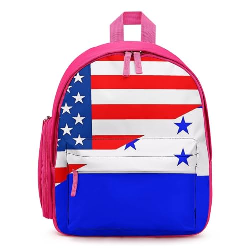 U.S.A. Flag Honduras Flag Cute Backpack Small Daily Daypack Travel Shoulder Bag with Adjustable Strap Graphic Print