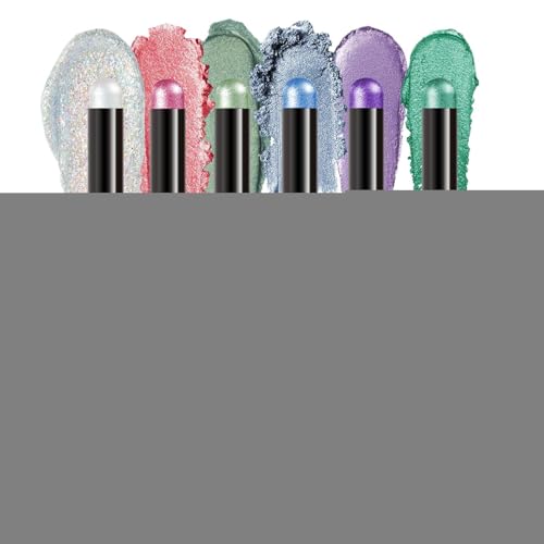Sombra de Ojos en Barra de Textura Cremosa - Set de 6 Piezas de Maquillaje de Larga Duración para Ojos | Set de Maquillaje de en Barra - para Mujeres, Esposas, Chicas, Uso Diario, Viajes, Vacacio