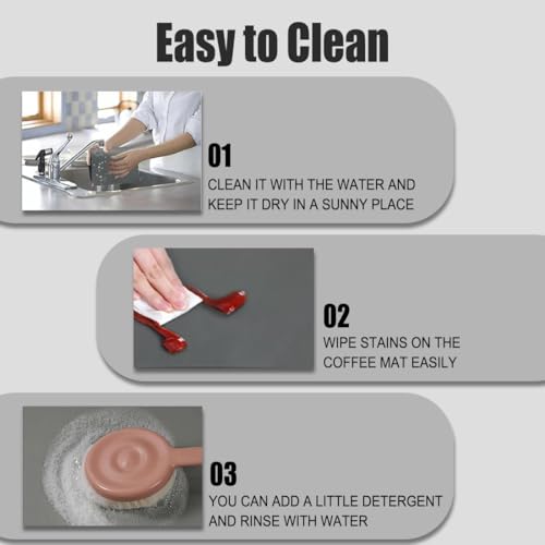 Image of proxin 2 Pcs Kitchen Mats Set - Waterproof Memory Foam Anti-Fatigue Mat Non-Slip Rug for Kitchen, Standing Desk Mat Floor Mats, Comfort Runner Rug Carpets for Kitchen Floor Sink (Colour 8)
