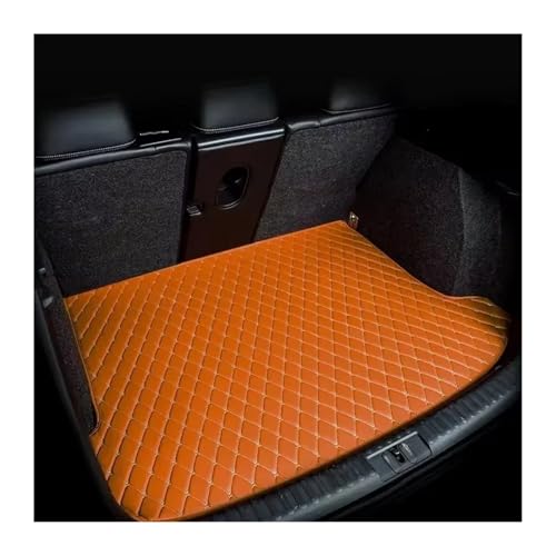 Tapis coffre voiture antidérapant en cuir brun imperméable et robuste