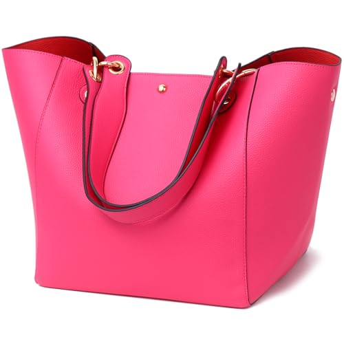 sqlp Large Work Tote Bag for Women Designer Purses and Handbags Big Bucket bags Ladies Travel Crossbody Purse Hot pink