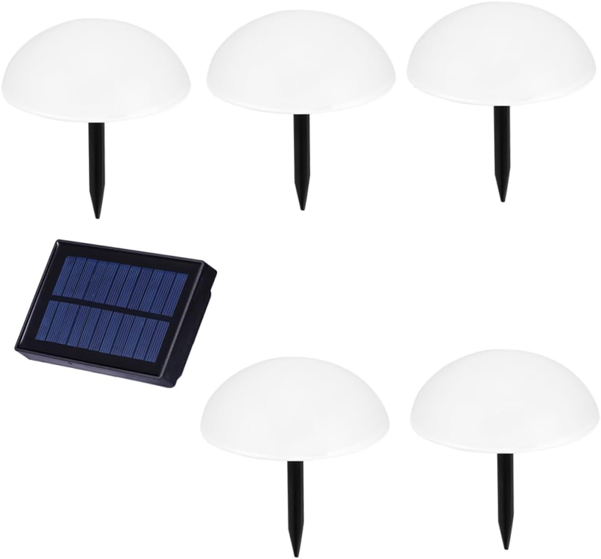 Veemoon Solar Garden Lamp Warm Light Hemisphere Ground Stake Outdoor Pathway Light for Patio Driveway Flower Bed Landscape Decoration Solar Energy Lamp