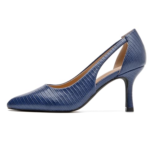 Image of Women's Pumps Pointed Toe Pump Shoes Kitten Heel Comfort Cut Out Dress Shoes for Office Wedding Party Dressy Casual, US Size 5-11