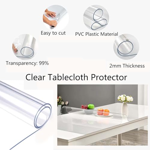 Nappe en plastique transparent pour repas et événements - 7
