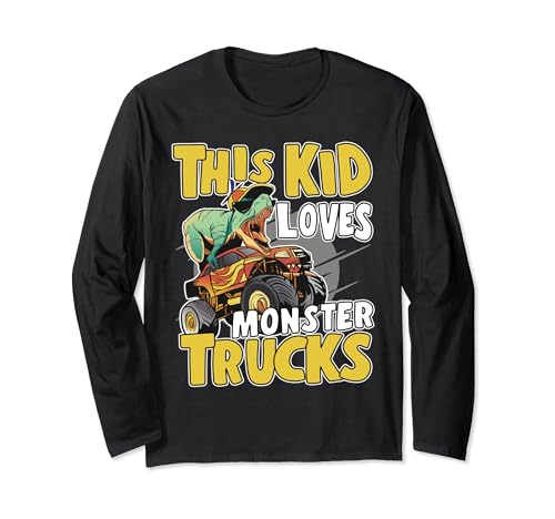 Lindo Monster Truck Chicos Chicas Este Niño Ama Camiones Monstruo Manga Larga