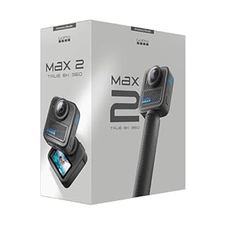 GoPro MAX2 + Pacchetto accessori - Include asta di prolunga da 1,2 m, 2 batterie Enduro da 1960 mAh, scheda microSD SanDisk da 64 GB