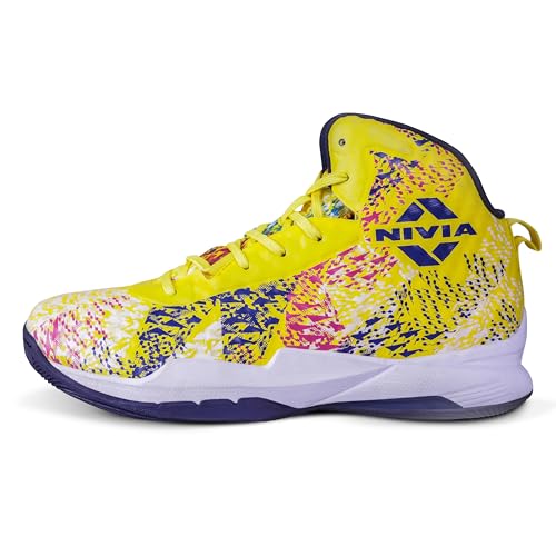 Image of Nivia Urban Art Basketball Shoes for Men, Shoes for Basketball, Basketball Shoes for Boys, Basketball Shoes for Indoor and Outdoor Court, Rubber Sole Basketball Shoes