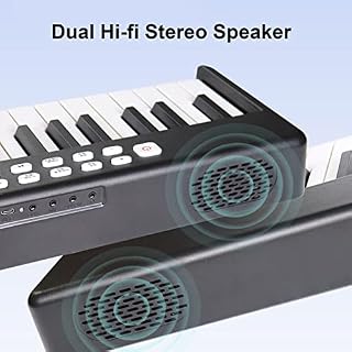 Clavier de Piano Pliant Clavier Électrique Piano 88 Touches Piano Numérique Semi-Lesté Clavier Pliable Musique avec Bluetooth MIDI Pédale de Sustain, Pupitre, Sac de Transport for Débutants - Les Beatles, Paul McCartney, John Lennon, RIngo Starr, George Harrison Clavier de Piano Pliant Clavier Électrique Piano 88 Touches Piano Numérique Semi-Lesté Clavier Pliable Musique avec Bluetooth MIDI Pédale de Sustain, Pupitre, Sac de Transport for Débutants – Image 5