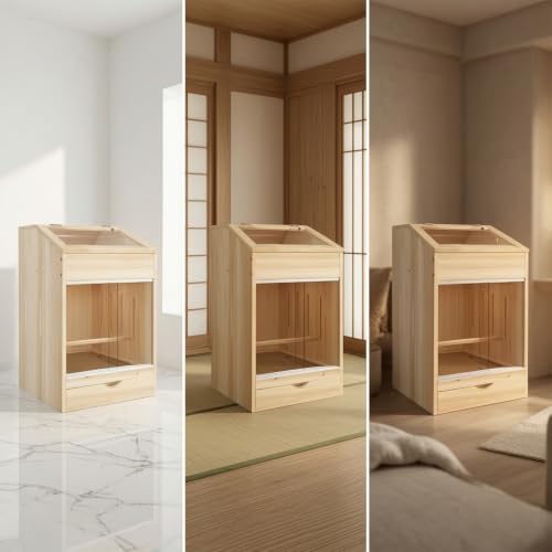 Yunhgft Brutkasten Hühn Kükenaufzuchtbox aus Kükenstall mit Thmostat für Vögel, 40x40x60 cm Basis-Hochbox mit Zwei Lampenfassungen-4